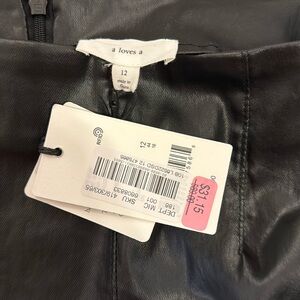 NEW Black “Leather” Skirt size 12